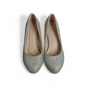 Embellished Champagne Crystal Ballet Flats